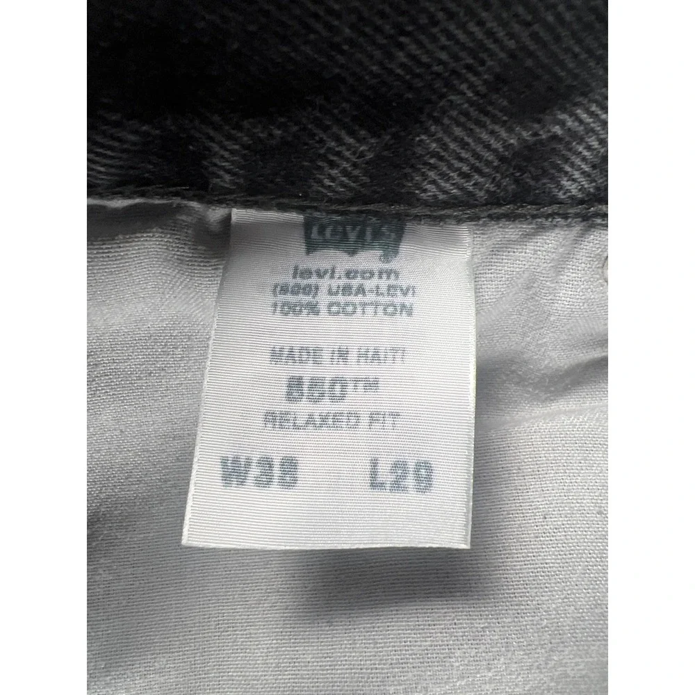 Levis 550 Relaxed Fit Jeans Mens 38x28 Faded Black Tapered Leg Denim 00550-0260